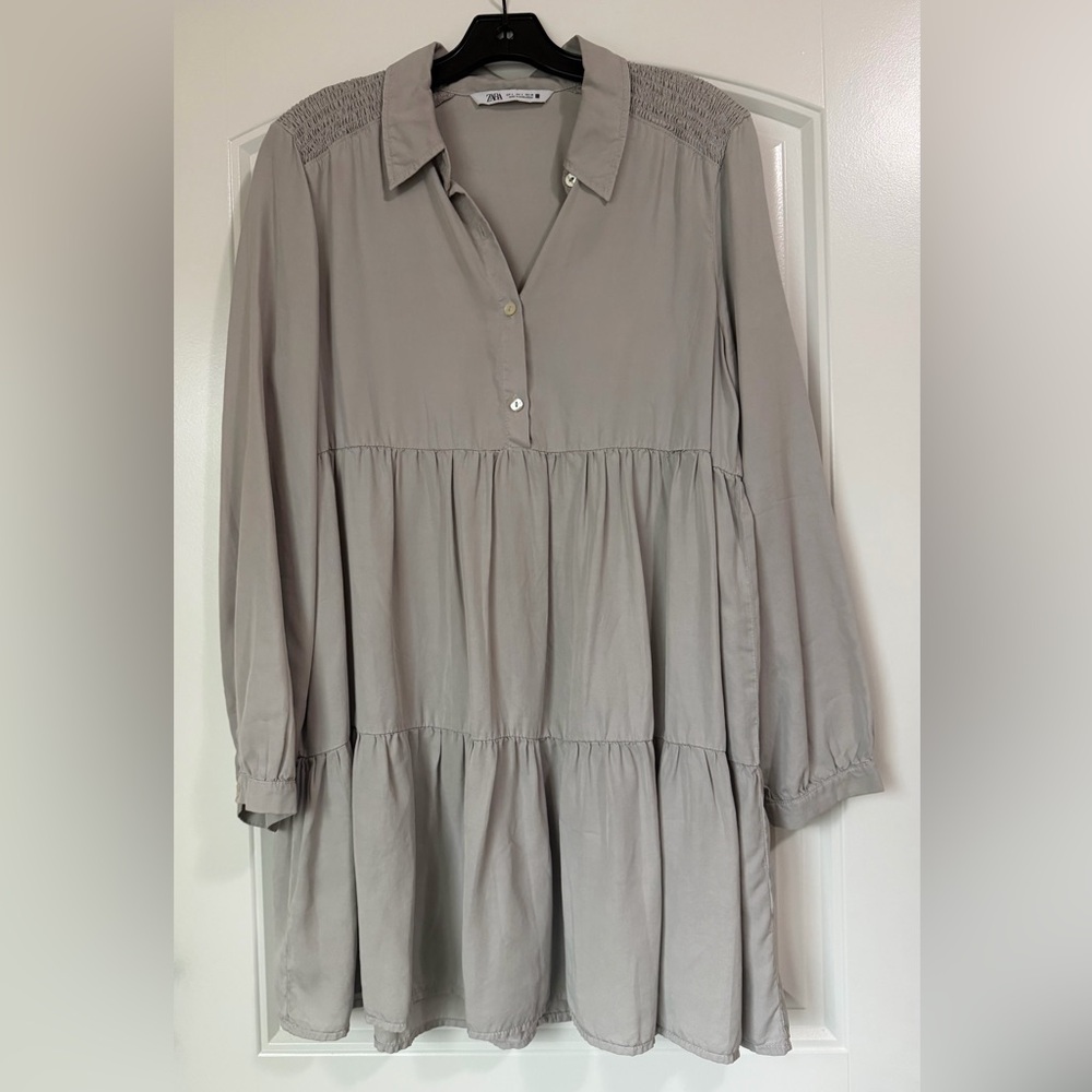 Zara Gray Long sleeve Dress